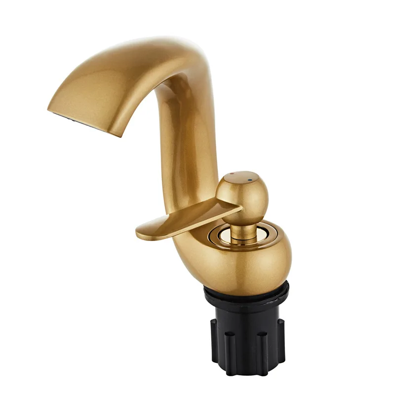 

Creative Waterfall Basin Faucet Under Hot Cold Bathroom Cabinet Full Copper Household banheiro torneiras de banheiro luxo