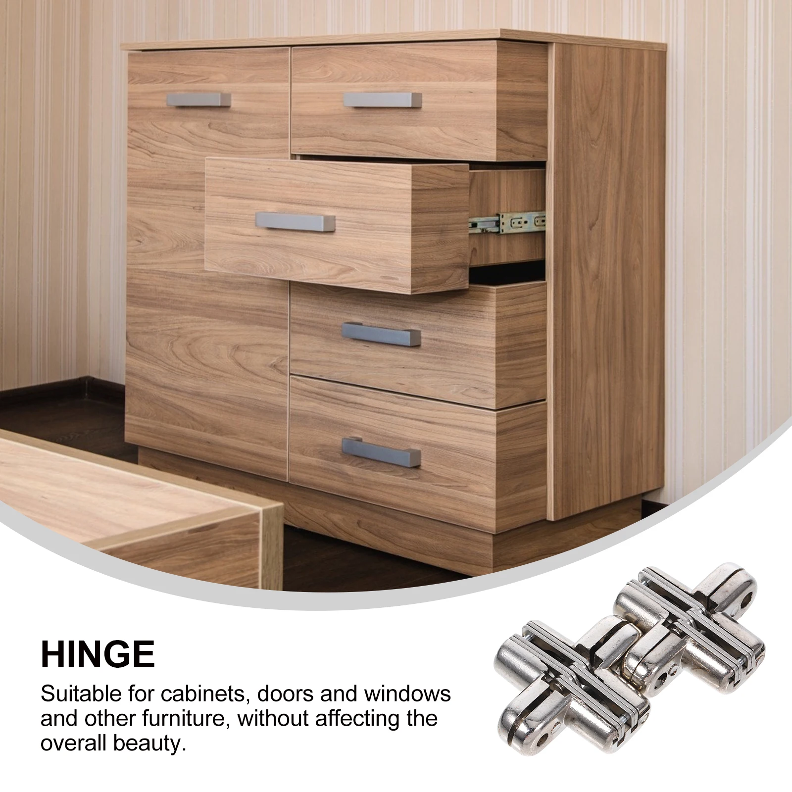 

2pcs Zinc Alloy Cabinet Replacement Barn Door Heavy Duty Hook Band Gate Hinges Garage Door Hidden Hinges For Wood Box Strong