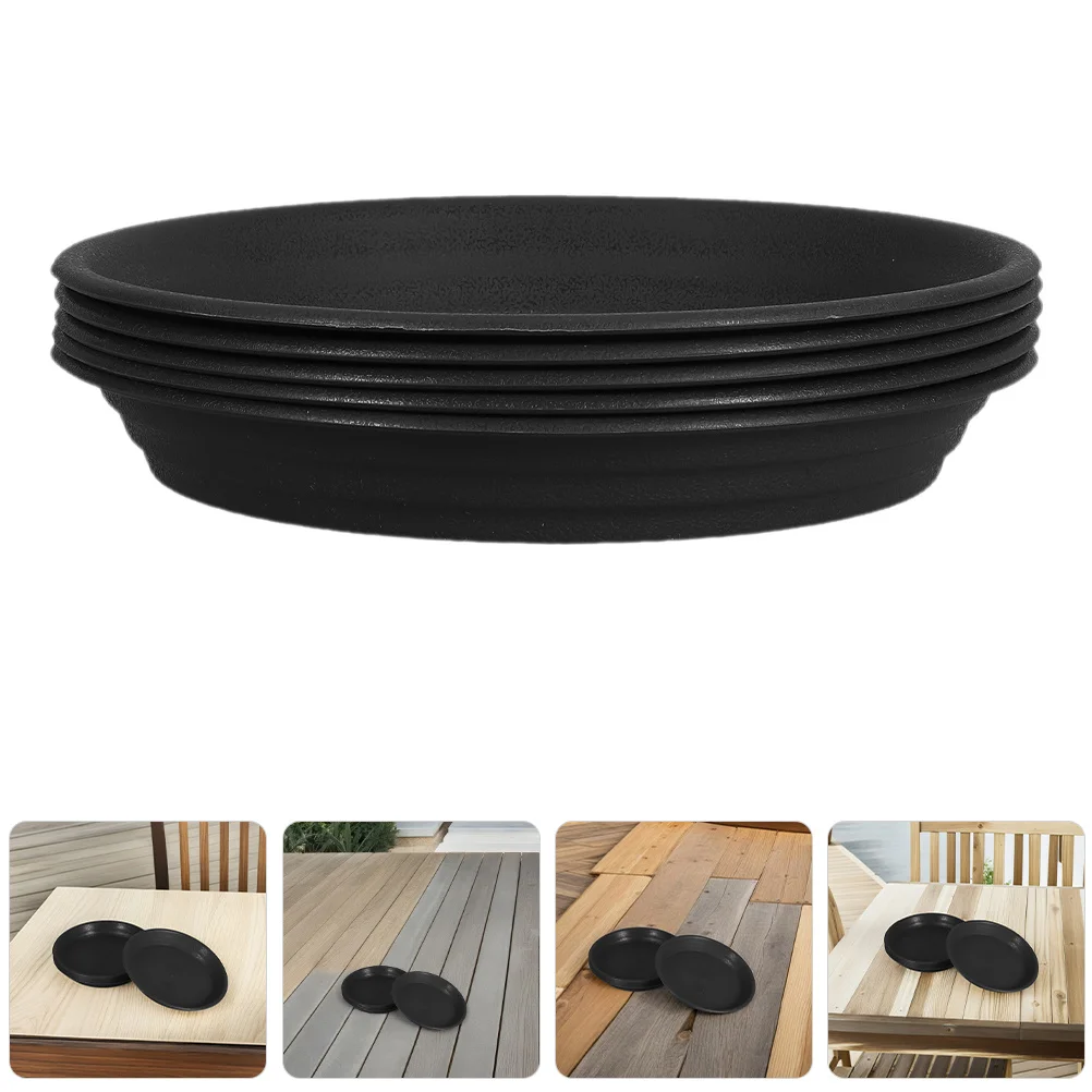 

5Pcs Round Plant Saucer Heavy Duty Plastic Drip Tray for Flower Pots Prevent Spills in Living Room Balcony Garden Waterproof