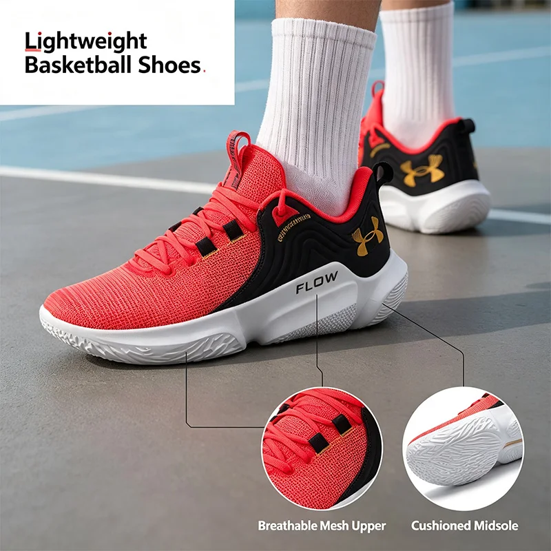New Under Armour Men's And Women's Sports Shoes, Practical Cushioning, Comfortable, Wear-Resistant, Breathable Basketball Shoes