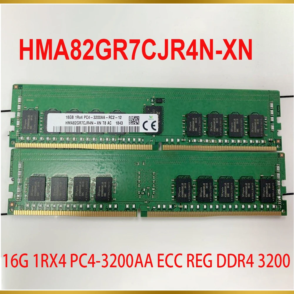 

1 шт. для SK Hynix RAM 16GB 16G 1RX4 PC4-3200AA ECC REG DDR4 3200 HMA82GR7CJR4N-XN