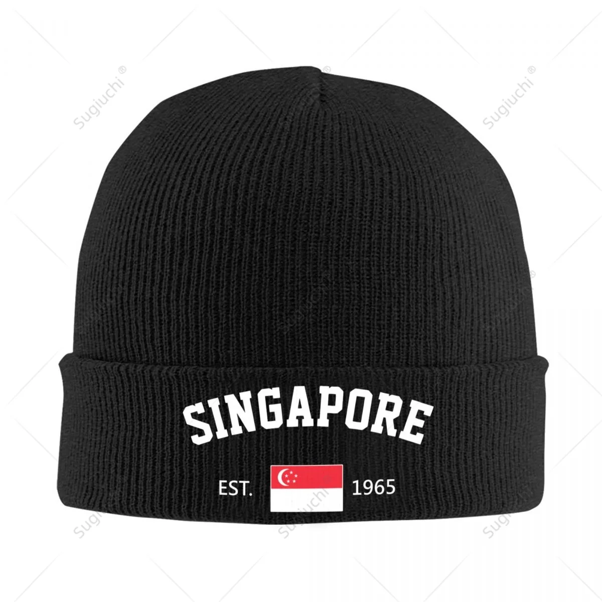 

Knitted Hat Unisex Singapore EST.1965 Independence Day For Men Women Boys Winter Autumn Beanie Cap Warm Bonnet
