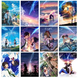 Manga and Anime Your Name Canvas Painting Anime Character Print Art Posters and Prints Decorate The Children's Room At Home