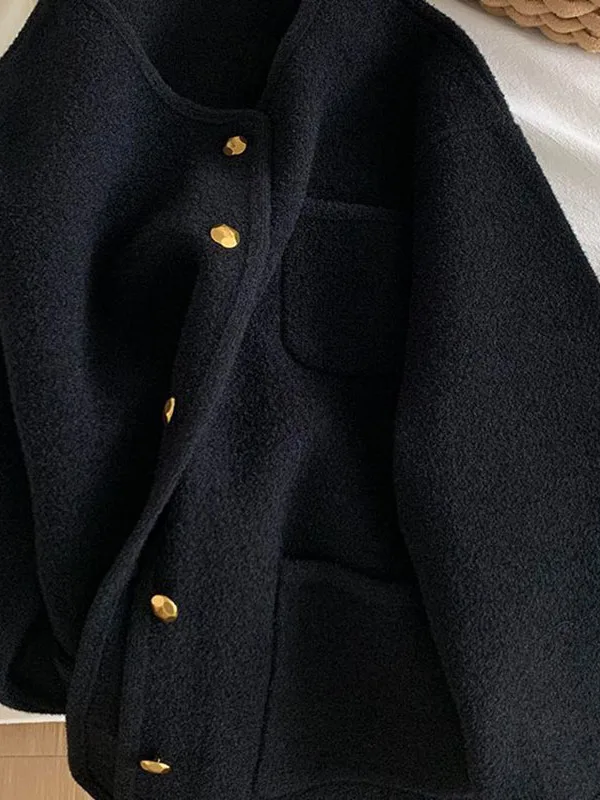 

Модное женское пальто больших размеров с золотисто-синим свободным дизайном для осени и зимы, модель Ele Sle Large 300 Pou