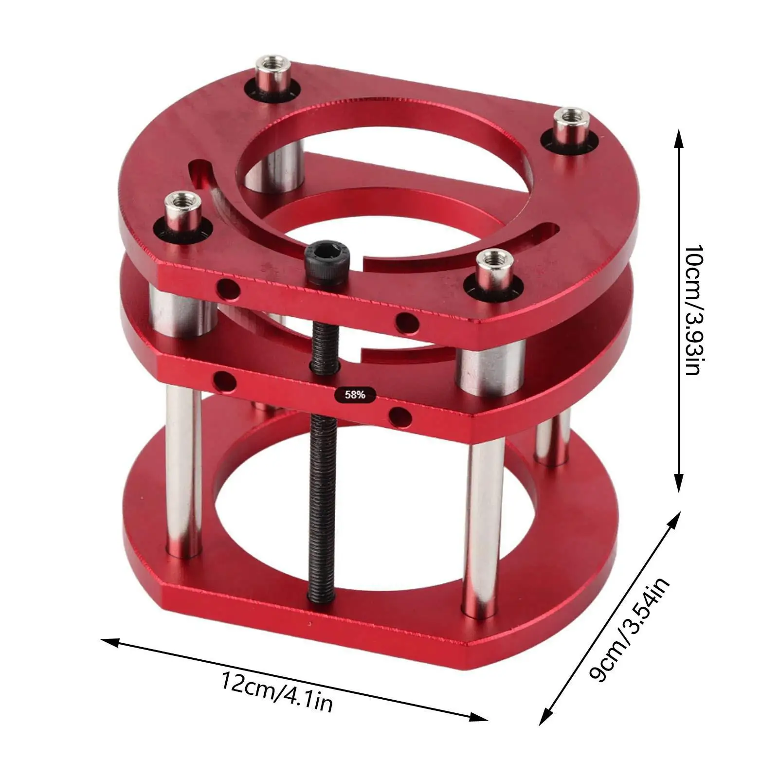 

Aluminum Alloy Router Lift Base - 4 Jaw Clamping System for Router Table - Stainless Steel Construction