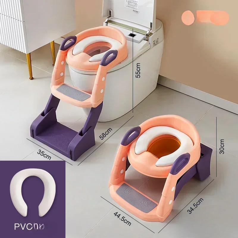 1-10 Years Old Children's Toilet Multi-functional Boy Toilet Assist Detachable Toilet Seat Baby Step Stable and Safe