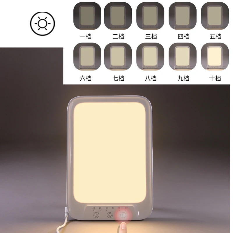 Imagem -06 - Lâmpada Led Daylight Therapy 20000 Lux Luz Fria e Quente Cores Níveis de Brilho Controle de Toque contra Depressão Depressão