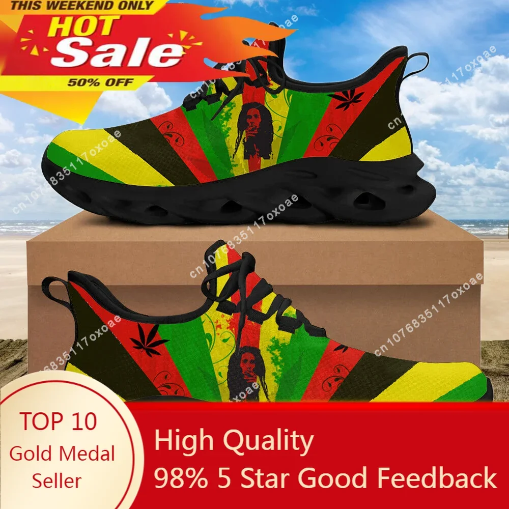 

Jamaican Flag Brand Design Breathable Sneakers Men Shoes Spring Light Flats Male Lace-up Walking Footwear Zapatillas