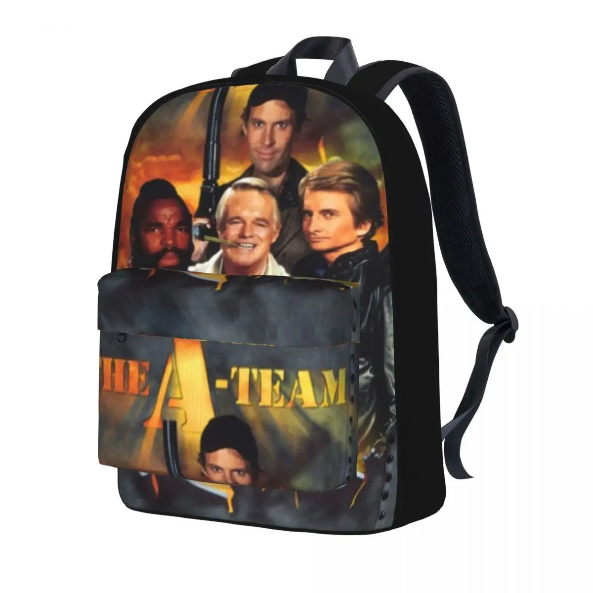 The A Team Backpack TV Series Unisex Polyester Travel Backpacks Xmas Gift Large Novelty High School Bags Rucksack Christmas Gift