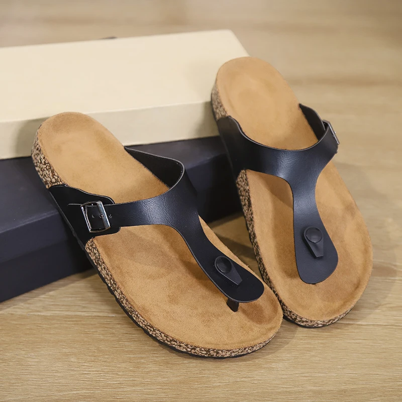 Sandalias de Corcho para Mujer, Verano 2026, Chanclas para Exteriores, Sandalias de Playa para Parejas, Calzado para Mujer