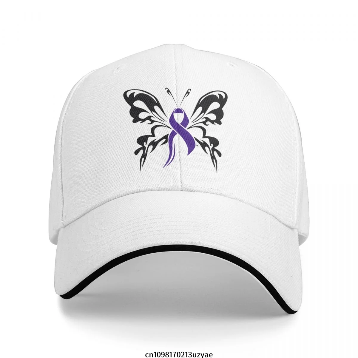 Colon Cancer Ribbon Butterflies Baseball Caps Hip Hop Sandwich Cap Men Women Adjustable Outdoor Sport Hat