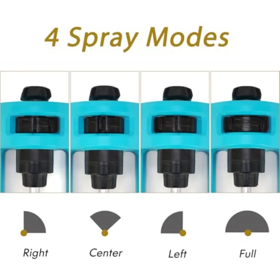 Aspersor de gramado oscilante com bicos de latão de 18 furos para cobertura eficiente de rega de jardim até 3 600 pés quadrados bico integrado