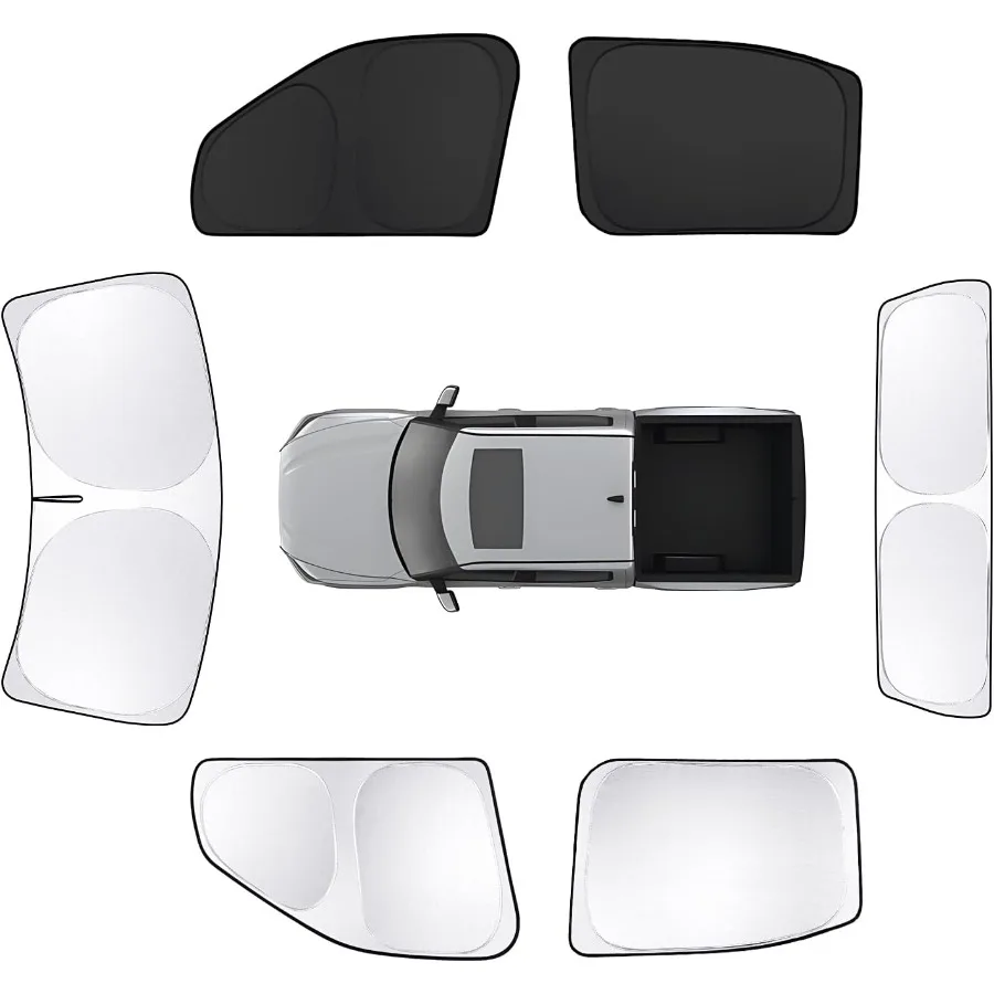 

6 шт. автомобильные оконные козырьки для Tundra 20222025, аксессуары, лобовое стекло, боковой задний полный солнцезащитный козырек, солнцезащитный козырек, блокирующий УФ-защита, защита конфиденциальности