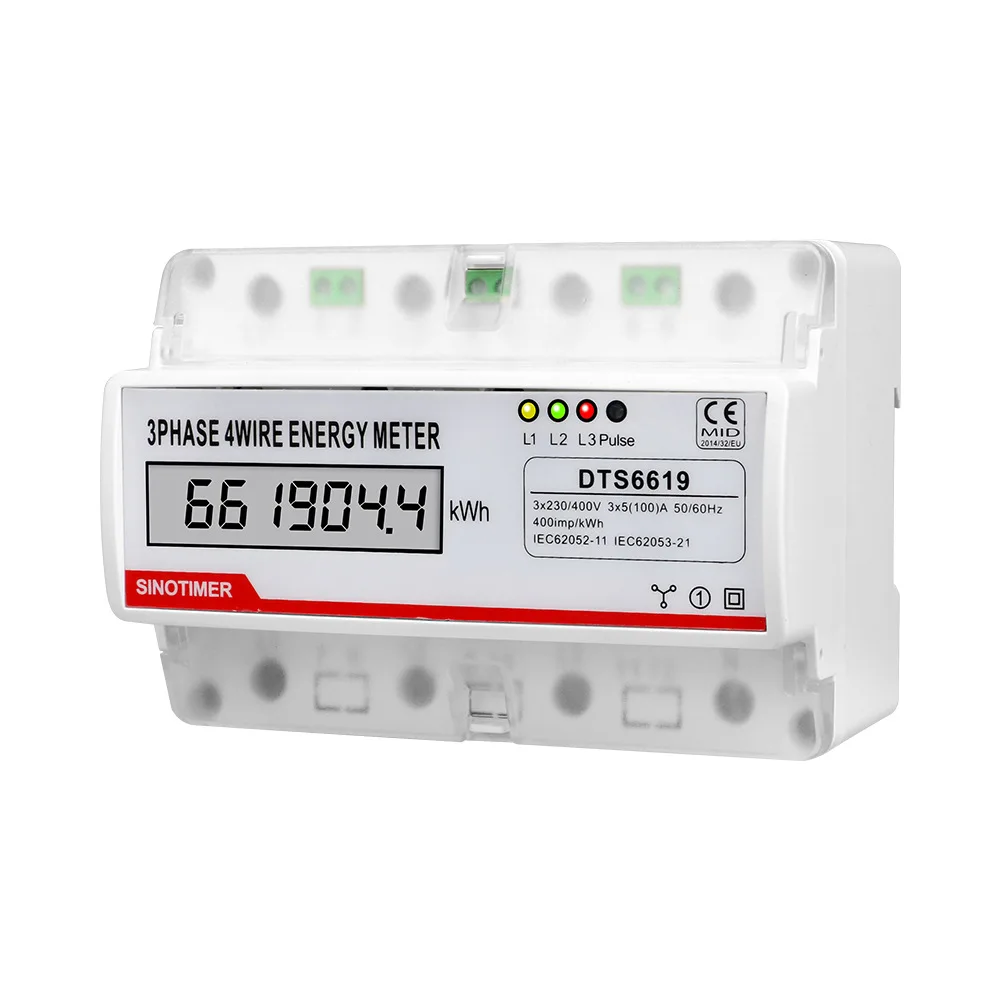 Imagem -02 - Digital Lcd Display Wattmeter Eletrônico Watt Power Energy Medidor Lcd Contador Fase Fios 100a ac 380v Medidor Kwh