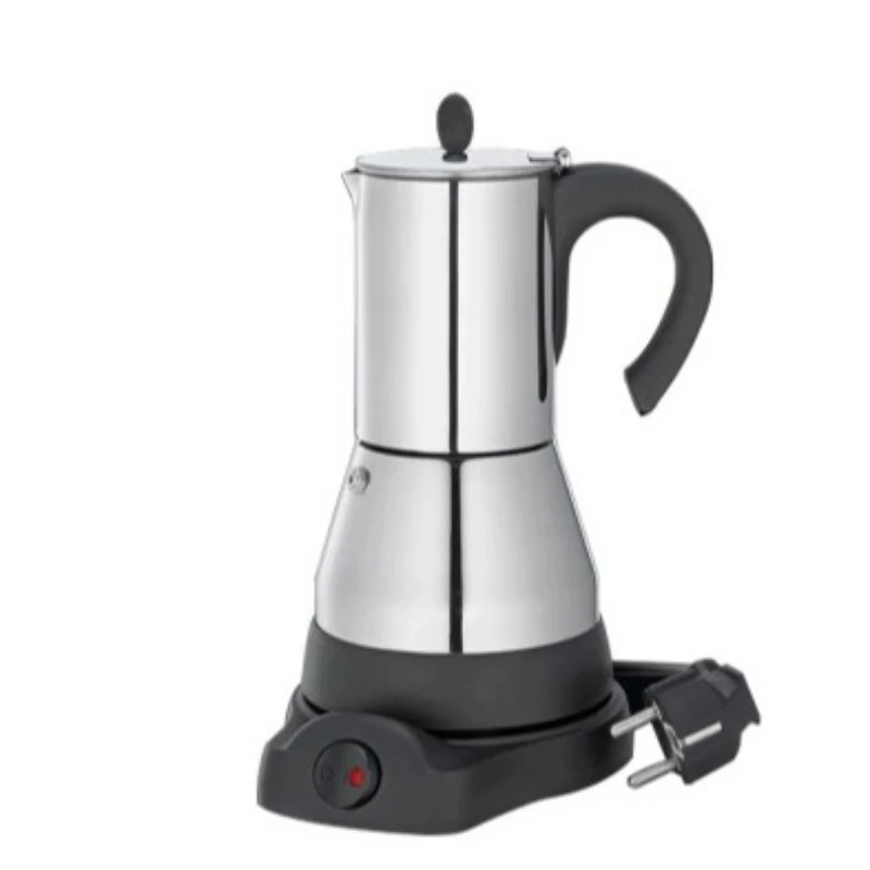 Household Coffee Machine Coffee Pot European Plug-in Convenient Stainless Steel 304 Electric Mocha Pot