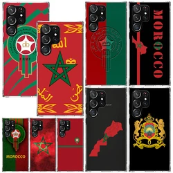 Morocco Flag Phone Case For Samsung Galaxy S25 S24 S23 S22 Ultra S21 FE S20 Plus S10 + S10E Art Fundas Back Cover S24 S23 S22 S2