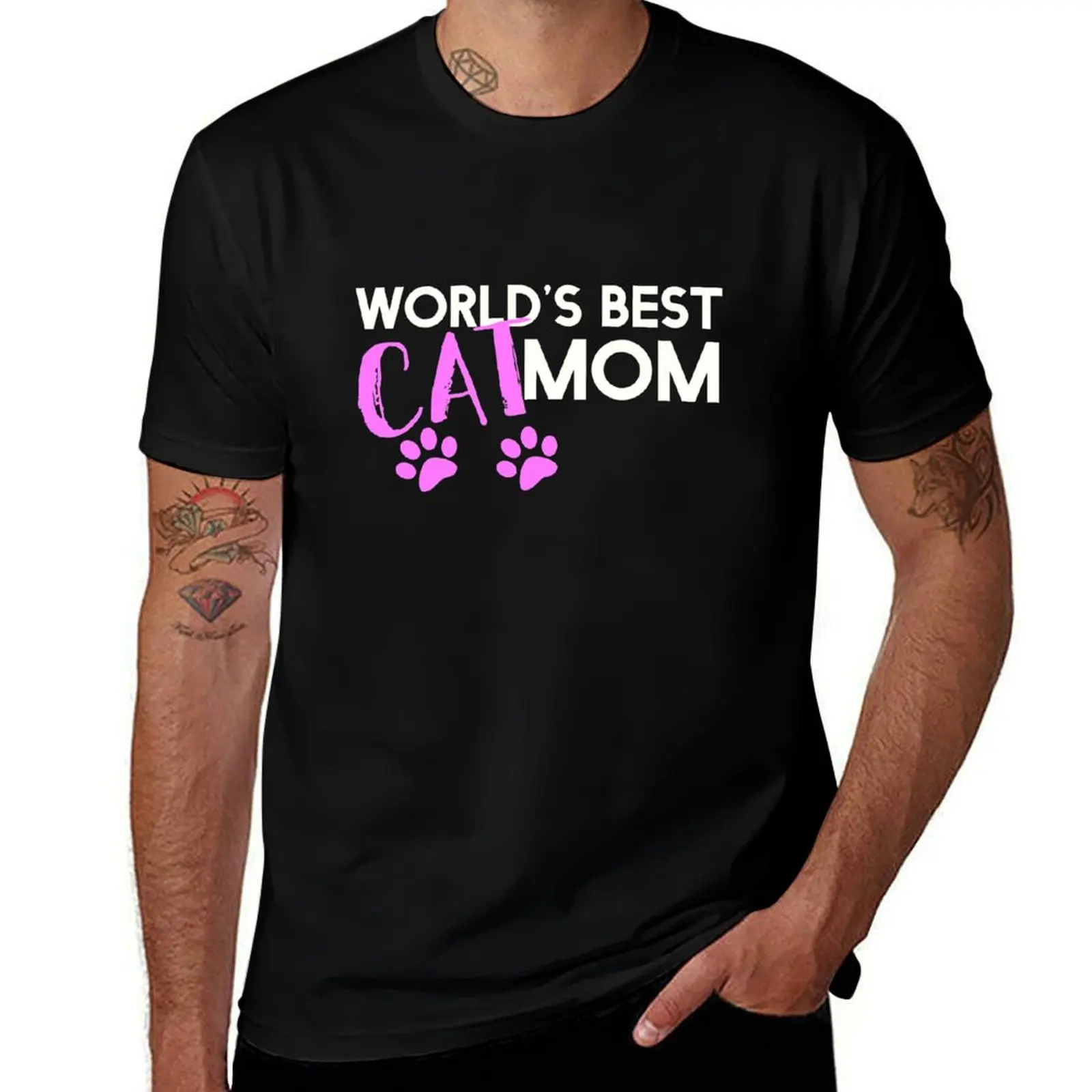 

World's best cat mom T-Shirt t shirts for man graphic tees t shirts designer