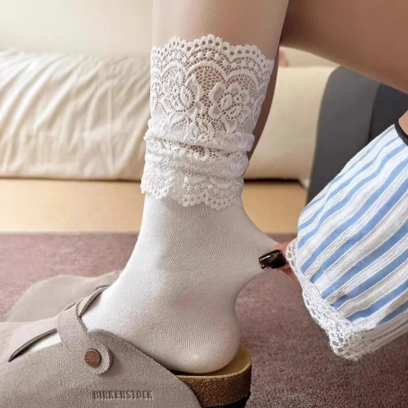 Frotteesocken für Kinder, Herbst- und Wintermodelle, mittellange Socken, einfarbige Baumwollsocken, Frühlings- und Herbstsaison