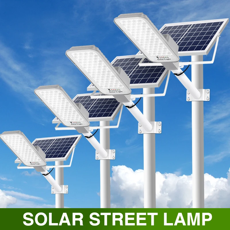 Ultra bright solar outdoor street light 6000MA, with timed remote control solar wall light, running from dusk to dawn, suitable