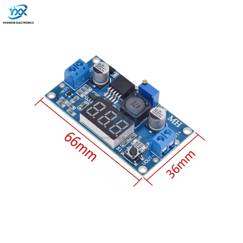 LM2596 DC DC Step Down Converter Adjustable Power Supply Voltage Regulator LED Display Voltmeter 4.0~40 to 1.3–37V Buck Adapter