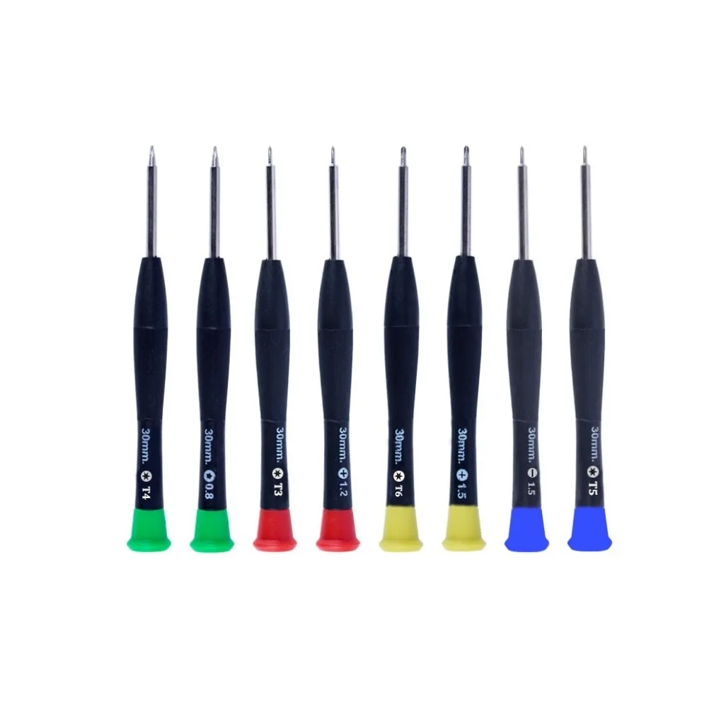 8 Pcs Precision Torx Cross Screwdriver Set Hand Screwdriver T3 T4 T5 PH000 SL1.5 Head For Watch Clock Repairing Manual Tools