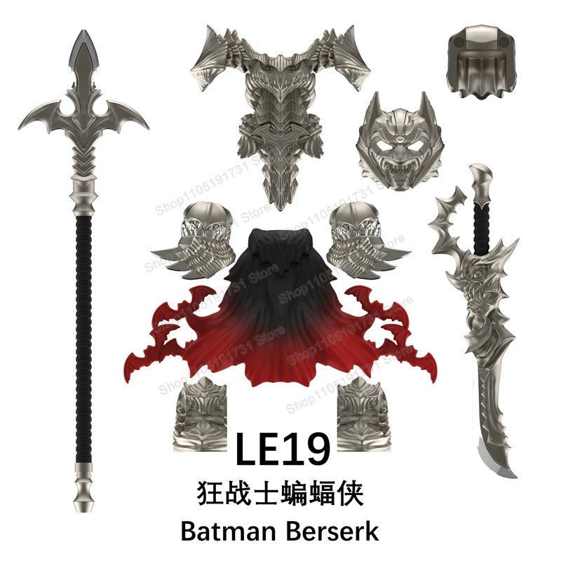 Nouveau LE18 Berserker armure axe fléchette modèle blocs accessoires assembler figurines d'action compatibles Puzzle jouets blocs de construction cadeaux