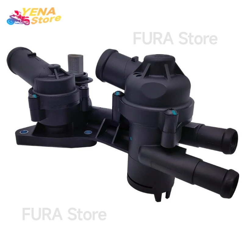The cooling regulator housing with thermostat, 03C121111AK, is suitable for Volkswagen Audi.