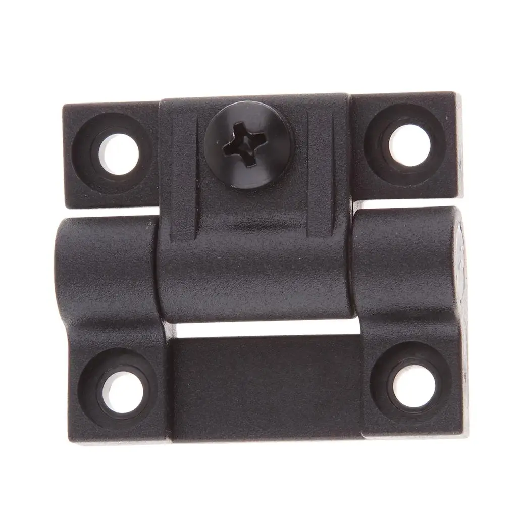 Plastic Adjustable Torque Hinge Position Control Door Hardware Black 4 Hole Mount for Furniture DIY Projects