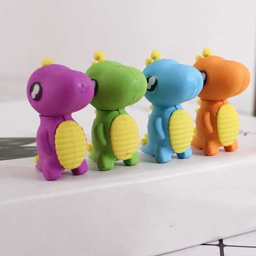 

48Pcs Adorable Dinosaur Erasers Mini Cartoon Animal Shaped Stationery School Supplies Mini Erasers Tiny Dinosaurs