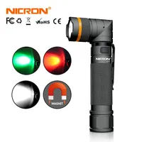 NICRON Magnet 90 Degree Rechargeable LED Flashlight Handfree 1200LM Ultra High Brightness Waterproof Camo Corner LED Torch B70