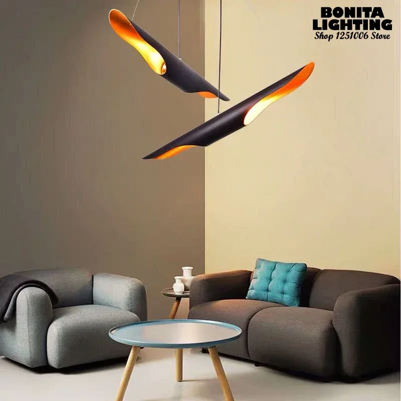 

Nordic Bevel Long Tube Pendant Light for Dining Room Resturant Home Lighting Design Black Golden Cylinder Hanging Chandelier