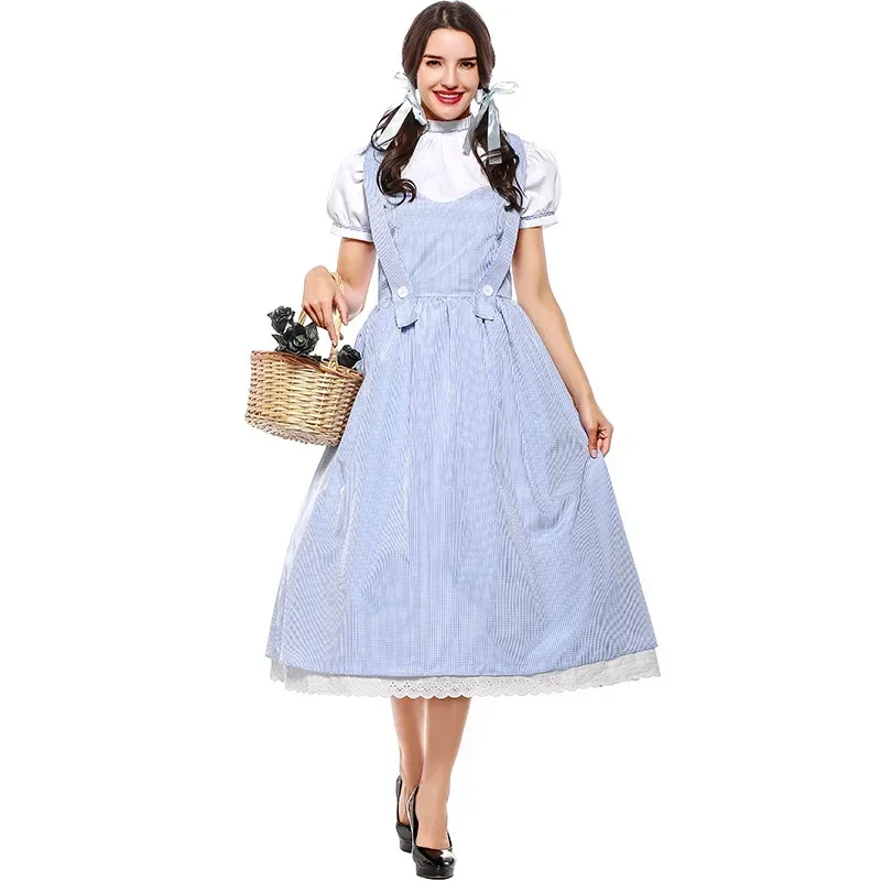 New Fairytale Character Blue Gingham Dress Outfit Womens Wizard Of Oz Dorothy Costume Carnival Costumes For Girls S M L Xl