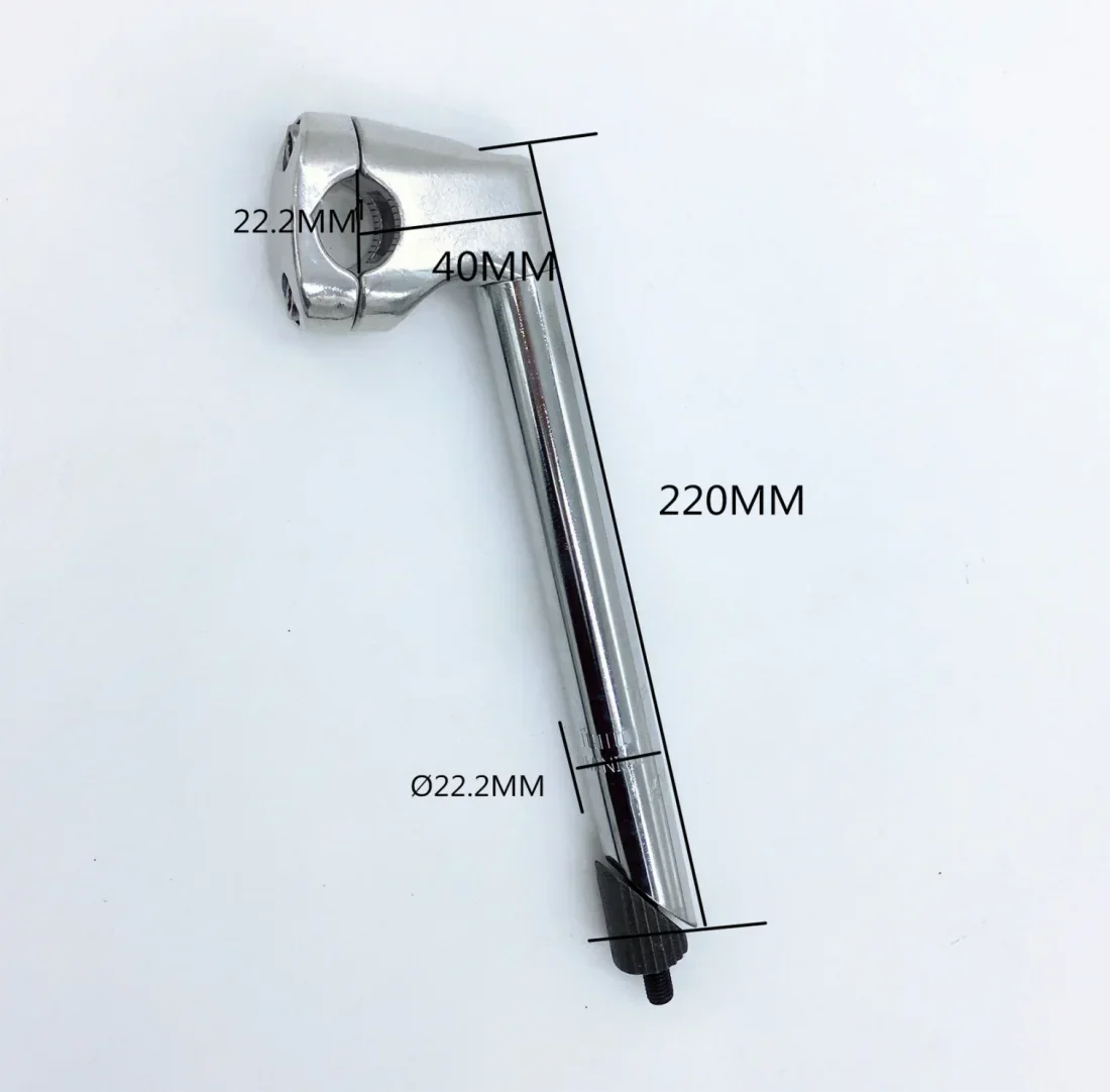 Gooseneck Bike Stem for 22 2mm Fork 220mm Center Pole and 40mm Forward Leaning Design for Enhanced Riding Position