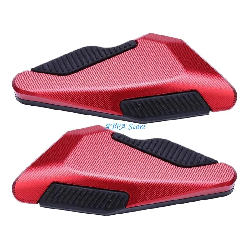 U13C Motorcycle Floorboard Replacement Pair, Aluminum Footrest Pegs Pedals Accessories with Textured Contact Areas for PCX160