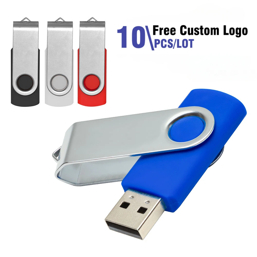 

10 PCS LOT USB flash drive 32GB 16GB 8GB 4GB Pen Drive 64GB Free Custom LOGO Gift Usb stick 128GB External Storage