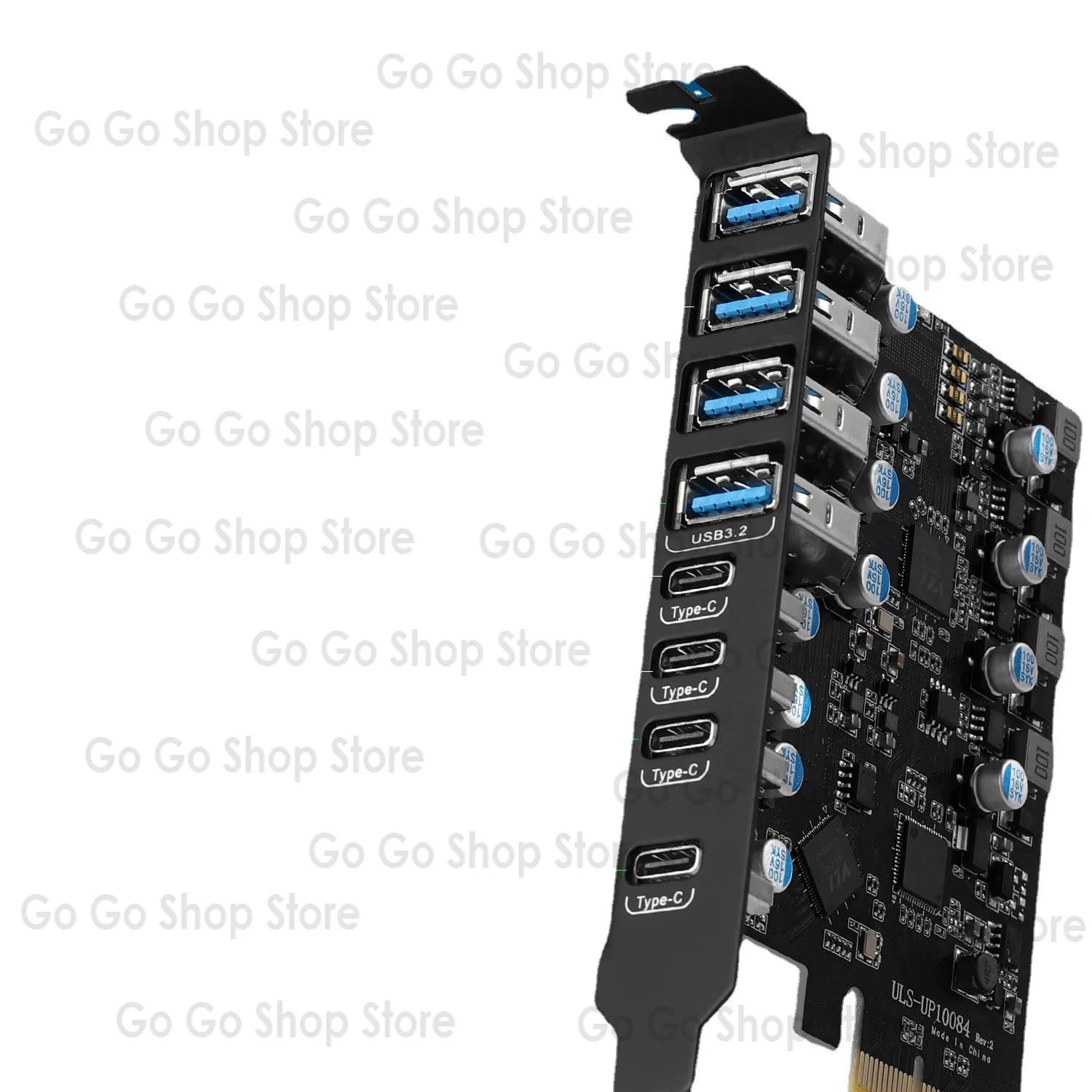 Placa adaptadora de expansão USB3.2 PCIE para USB 3.2 3/5/7 portas USBA + TYPEC frontal TYPEE 20G