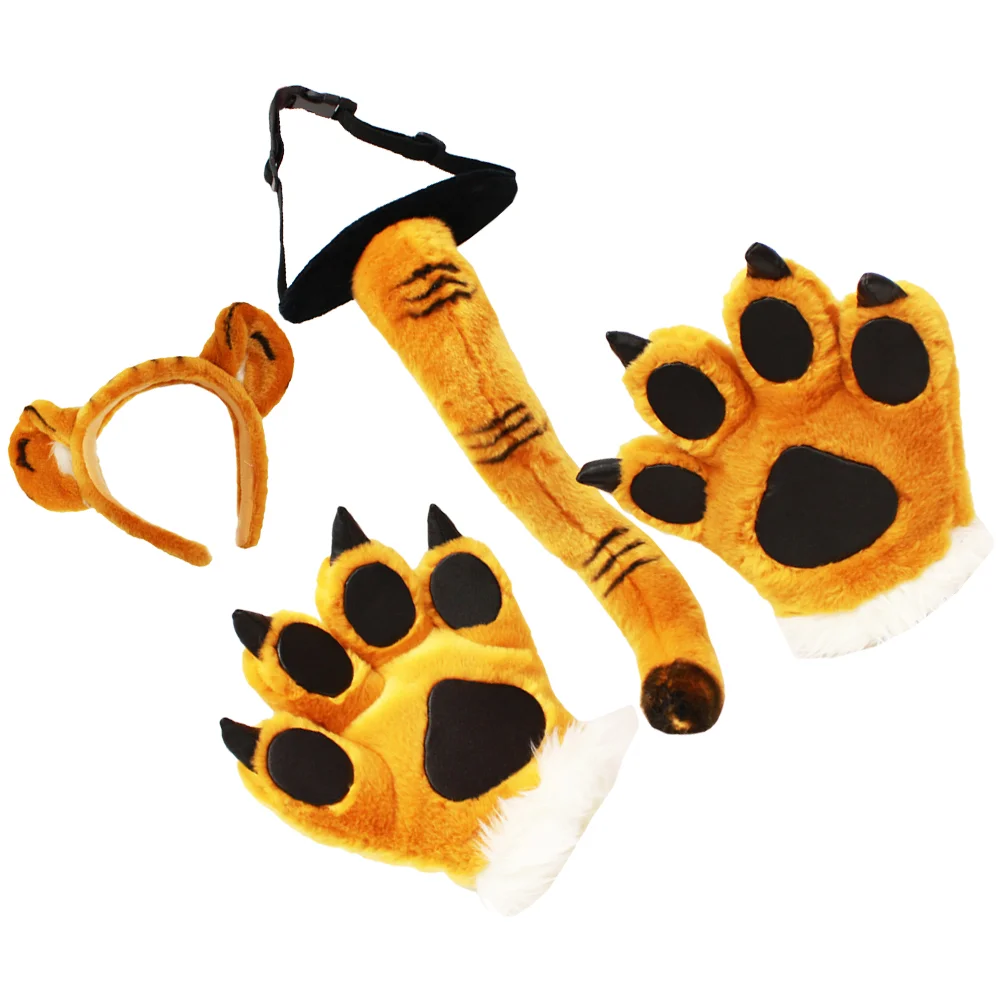 

Paws Tiger Adult Costume Ear Ears and Tail Kids for Headbands Women Halloween Women's