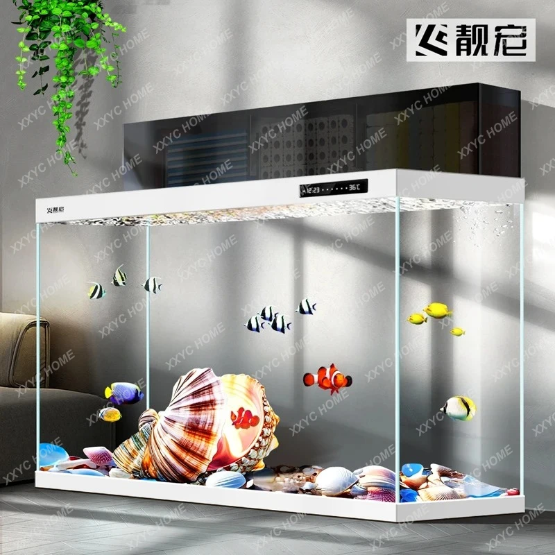 

Ультра-белый стеклянный нижний бак кои, цельностенный фильтр для аквариума, гостиной, экологическая система постоянной температуры