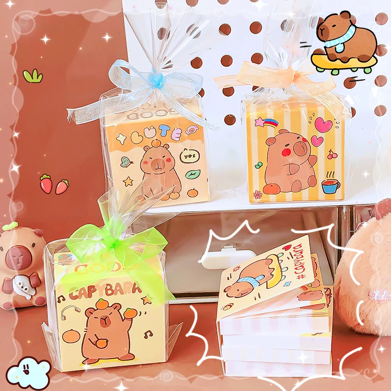 Kawaii stationary supplies Office accessories weekly planner Notepad school cute capybara mini Portable Notebooks Scratch paper