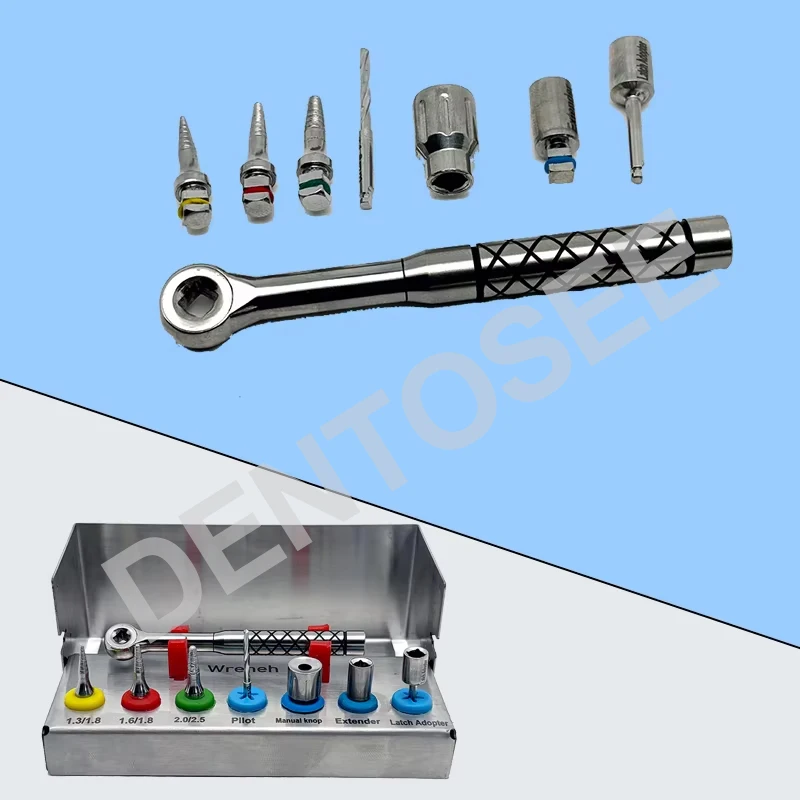 

Dental Implant Removal Kit Screw Driver Torque Wrench Ratchet Bone Expander Sos Set Remove Broken Fixture Repair Tools Kit