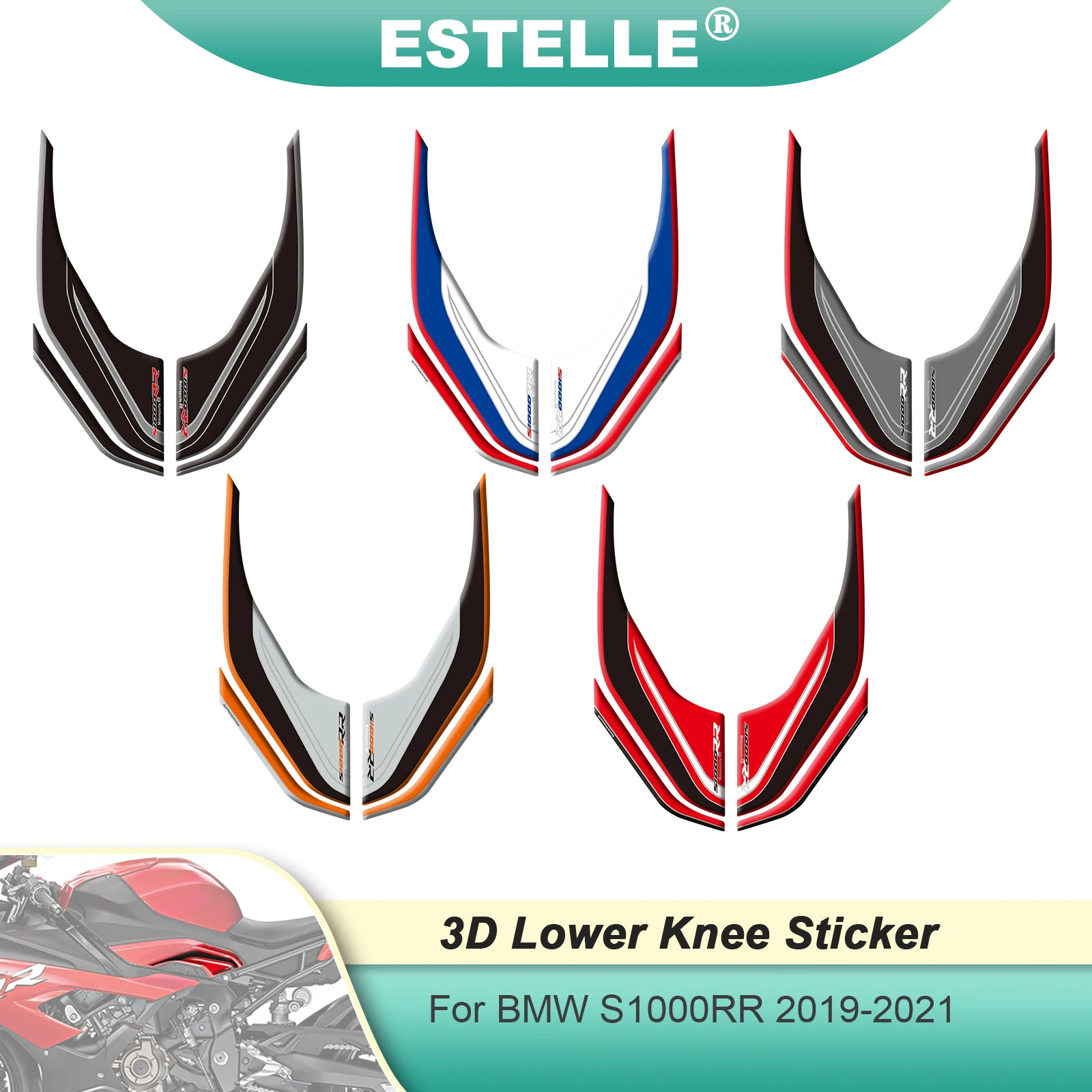 Motorcycle Accessories Fuel Tank Lower Panel Reflective Decal Sticker   For BMW S1000RR S 1000 RR 2019 2020 2021 2022