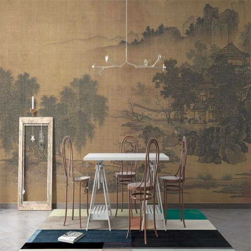 Painting Wallpaper Song Painting Chinese Wallpaper Photography Live Wall Cover Song Style Aesthetics Autumn Scene Background