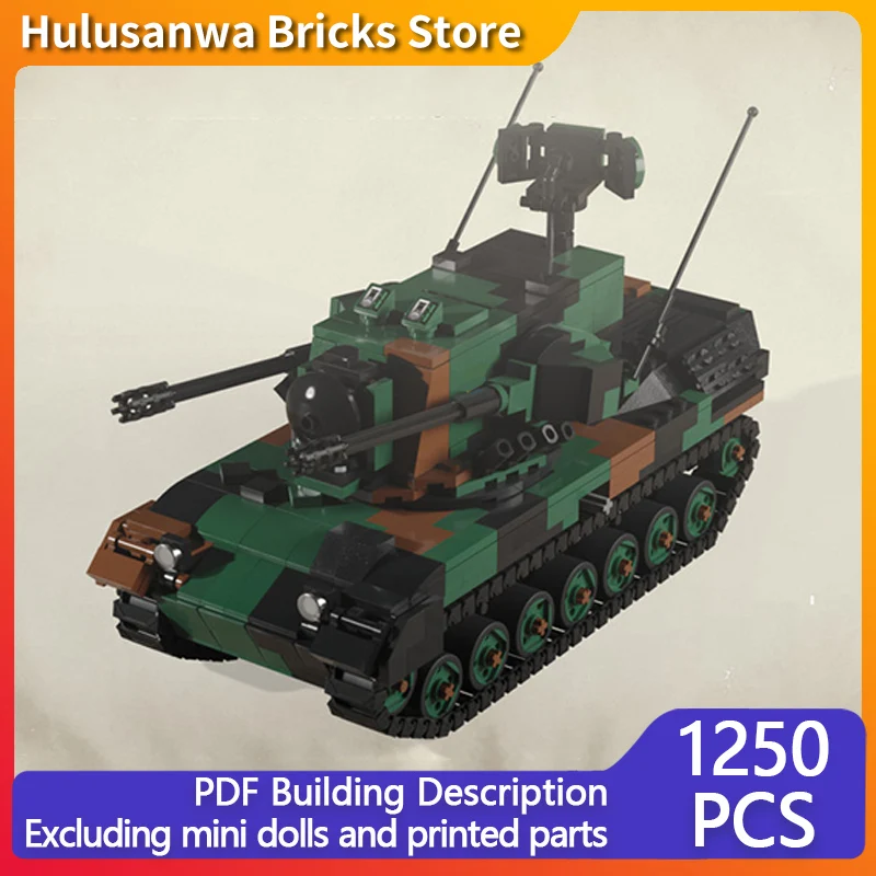 

Self Propelled Anti-Aircraft Gun Model MOC Building Bricks War Equipment Modular Technology Gifts Holiday Assemble Children Toys