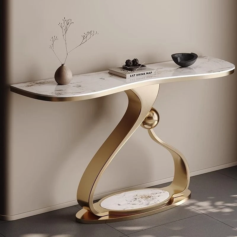 Rock slab entrance table Light luxury modern simple entrance table Living room