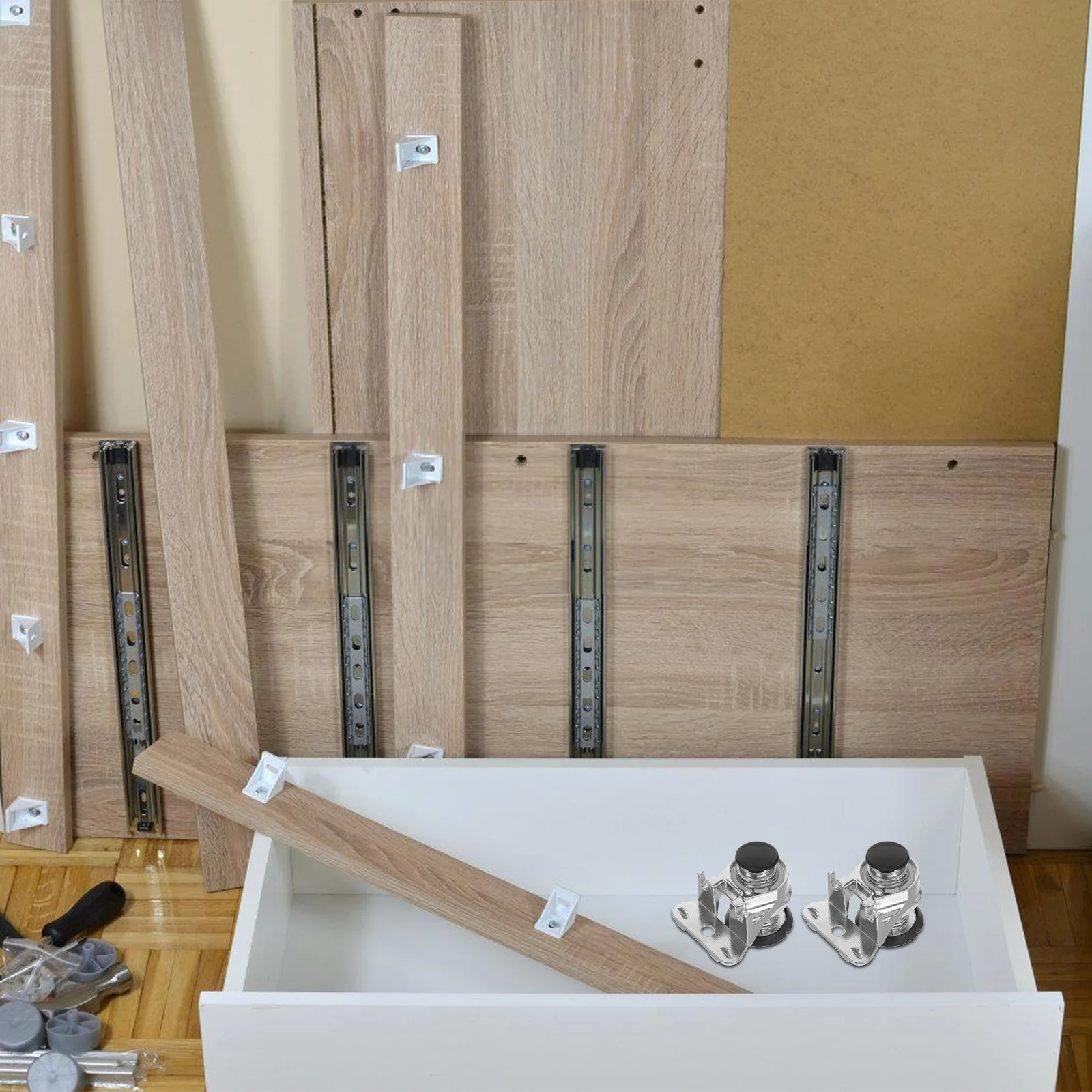 

2Pcs Furniture Leveling Feet Adjustable Zinc Alloy Cabinet Legs Heavy Duty Non Slip Table Risers Sofa Bed Desk Support