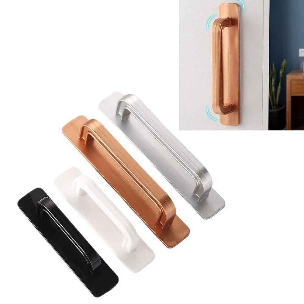 Self-adhesive Drawer Handles Multi-purpose Paste Knob Auxiliary Device Durable Plastic Wardrobe Handle Organizer Sliding Door