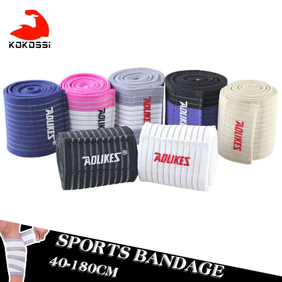 KoKossi One 40-180cm High Elasticity Compression Bandage Sports Kinesiology Tape for Ankle Wrist Knee Calf Thigh Wraps Support