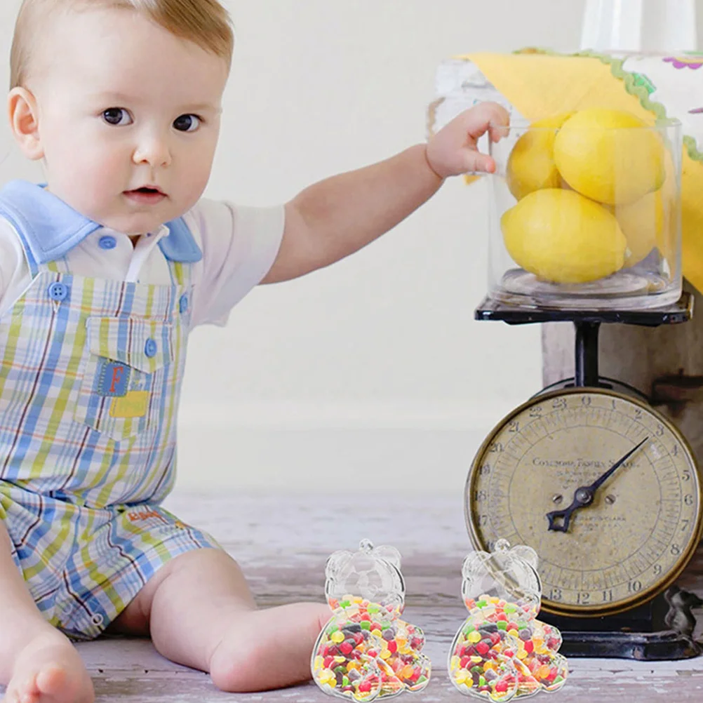 

15Pcs Transparent Bear Shaped Candy Boxes Adorable Clear Storage Containers for Candy Party Favor Treat Holders