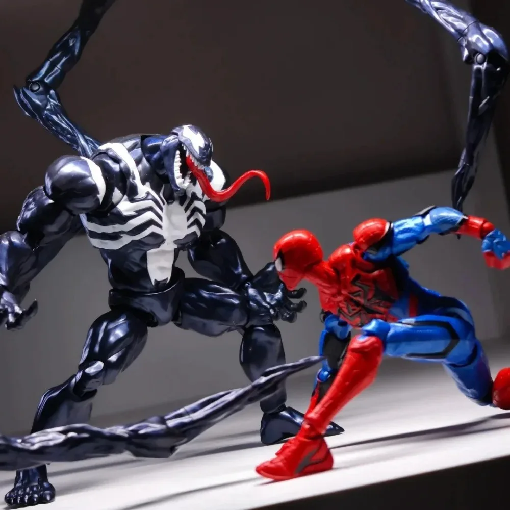 Nieuwe Blokees Marvel Rivals Champion Class Spider-Man Venom Model Kit Bouwbare Action Figure Blind Box Collectible Assembly Toys