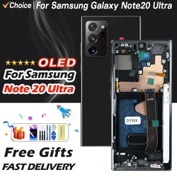 Super AMOLED Display Note20 Ultra With Frame LCD For Samsung Galaxy NOTE 20 Ultra N985 N985F N986B Touch Screen Digitizer Repair